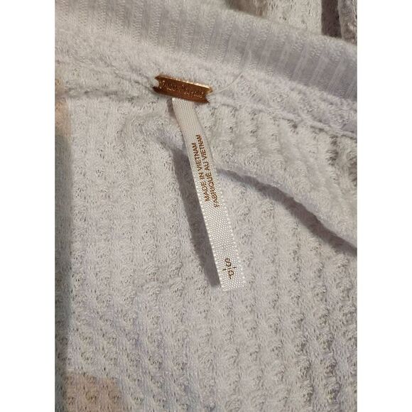 Free People Olivia Oversized Waffle Top Size Small - Picture 7 of 9